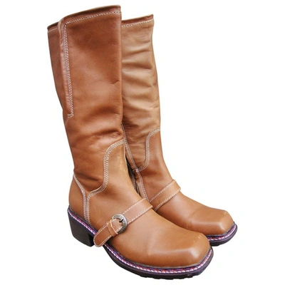 Pre-owned Pollini Beige Leather Boots