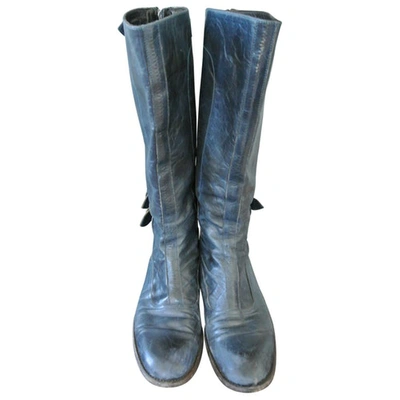 Pre-owned Paul Smith Blue Leather Boots
