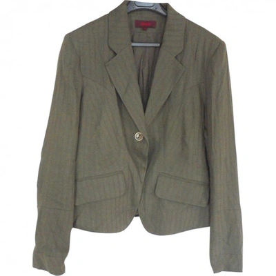 Pre-owned Kenzo Khaki Linen Jacket