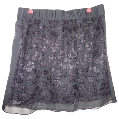 Pre-owned Diane Von Furstenberg Black Silk Skirt