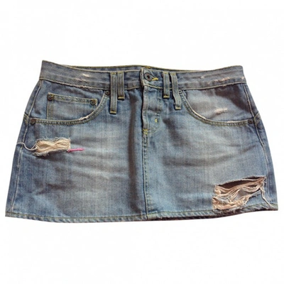 Pre-owned Dondup Blue Denim - Jeans Skirt