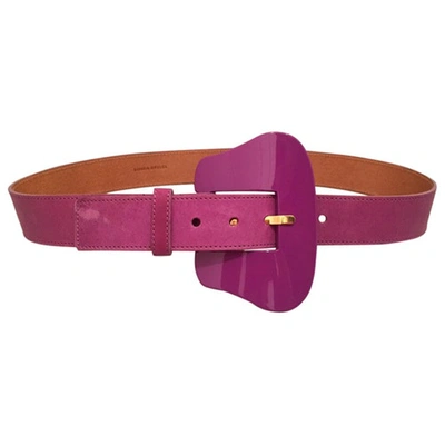 Pre-owned Sonia Rykiel Purple Leather Belt
