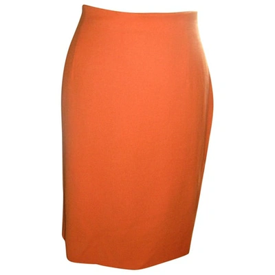 Pre-owned Nina Ricci Orange Wool Skirt