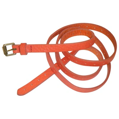 Pre-owned Jcrew Orange Leather Belt