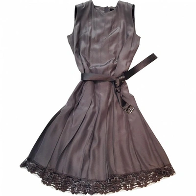 Pre-owned Marc Jacobs Anthracite Silk Dress