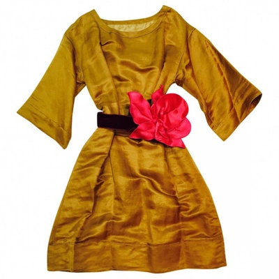 Pre-owned Marc Jacobs Camel Silk Dress