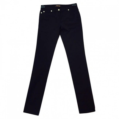 Pre-owned Roberto Cavalli Black Cotton - Elasthane Jeans