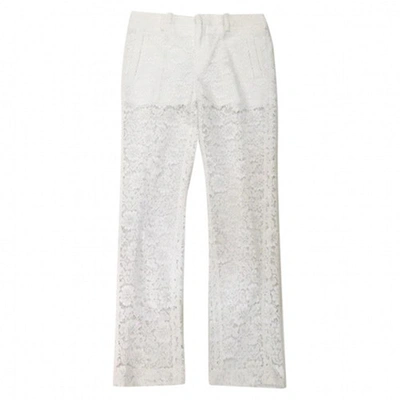 Pre-owned Givenchy White Cotton Trousers