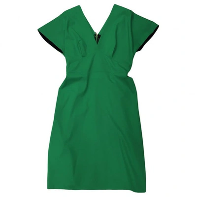 Pre-owned Roland Mouret Green Cotton Dress