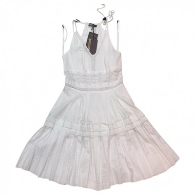 Pre-owned Roberto Cavalli White Cotton Dress