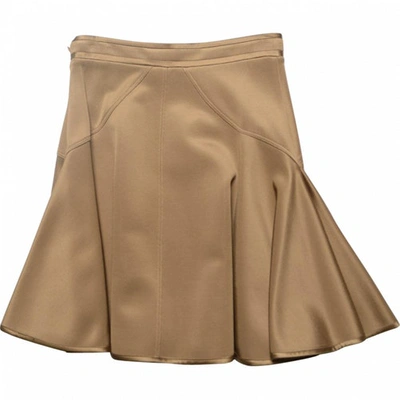 Pre-owned Givenchy Gold Viscose Skirt