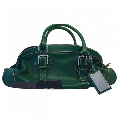 Pre-owned Dolce & Gabbana Green Leather Handbag