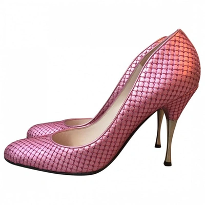 Pre-owned Sergio Rossi Pink Leather Heels