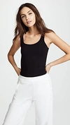 James Perse The Daily Ribbed Stretch-cotton Tank In Black
