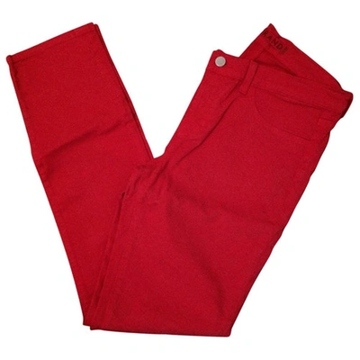 Pre-owned J Brand Red Cotton - Elasthane Jeans