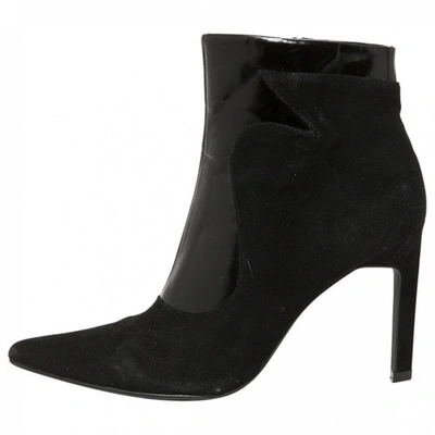Pre-owned Senso Black Leather Ankle Boots