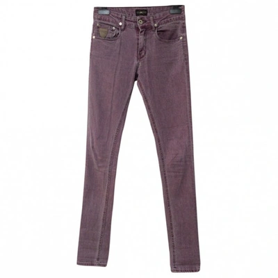 Pre-owned April77 Purple Cotton - Elasthane Jeans