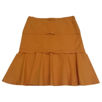 Pre-owned Moschino Cheap And Chic Orange Cotton Skirt