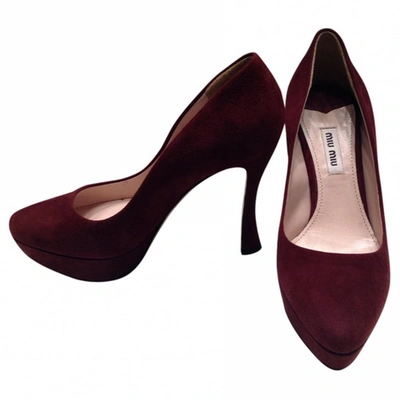 Pre-owned Miu Miu Suede Heels In Other