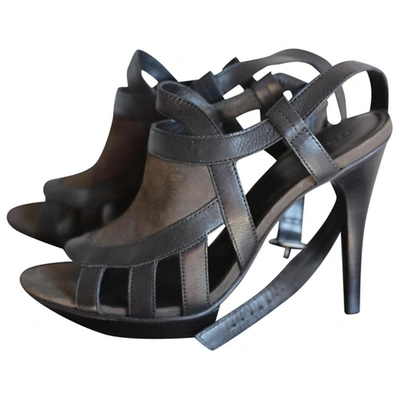 Pre-owned Maje Black Leather Heels