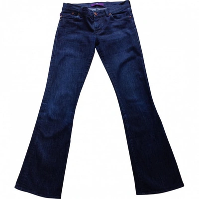 Pre-owned Victoria Beckham Blue Cotton Jeans