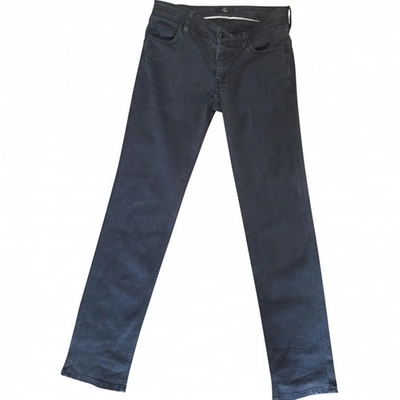 Pre-owned Fay Blue Cotton Trousers