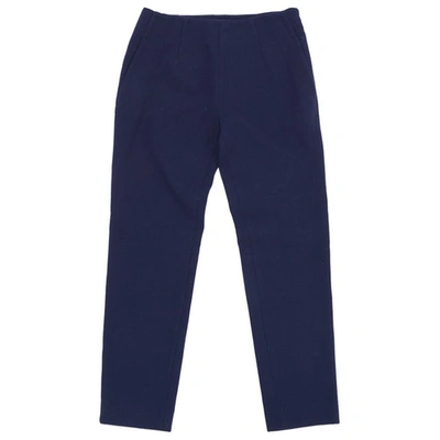Pre-owned Carven Navy Wool Trousers