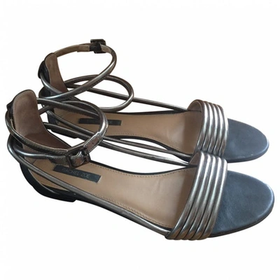 Pre-owned Rachel Zoe Black Leather Sandals