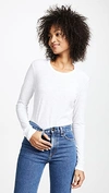 James Perse Long Sleeve Tee In White