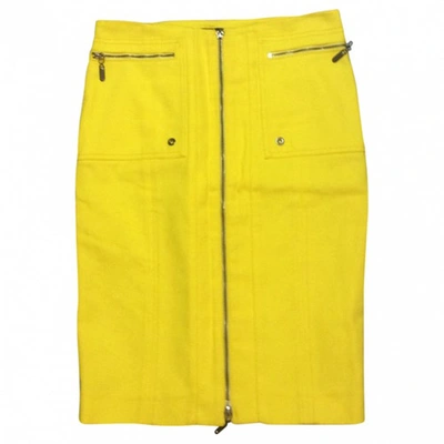 Pre-owned Borbonese Yellow Cotton Skirt