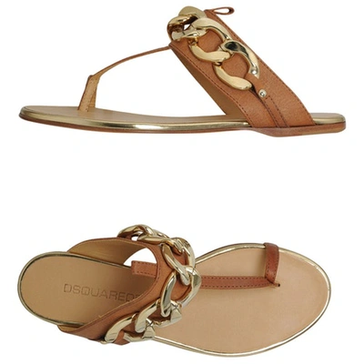 Pre-owned Dsquared2 Beige Leather Sandals
