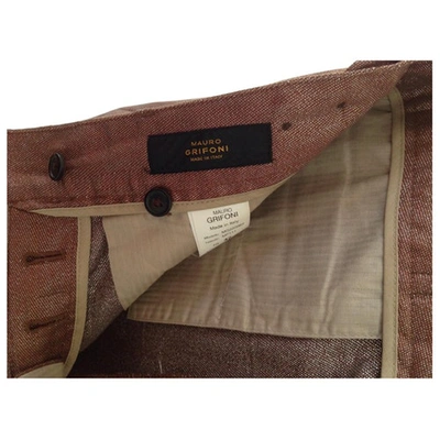 Pre-owned Mauro Grifoni Linen Trousers In Other