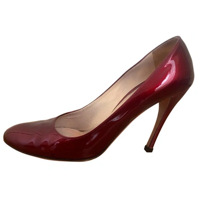 Pre-owned Prada Red Patent Leather Heels