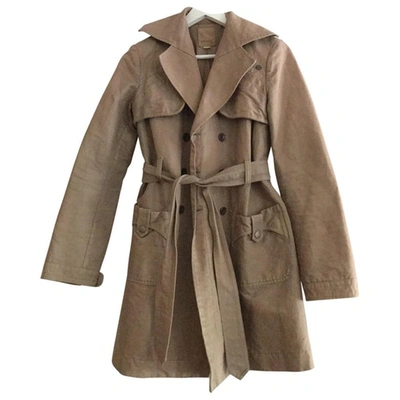 Pre-owned Diesel Khaki Cotton Trench Coat