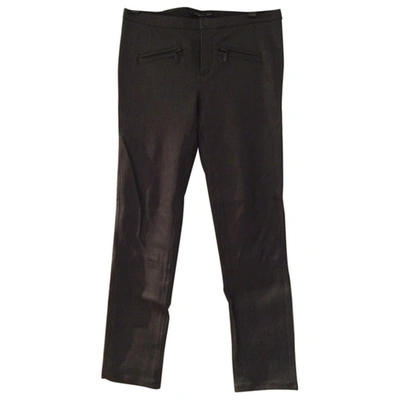 Pre-owned Theyskens' Theory Black Leather Trousers