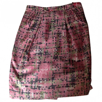 Pre-owned Saint Laurent Pink Silk Skirt