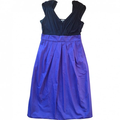 Pre-owned Donna Karan Purple Polyester Dress