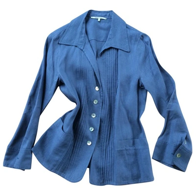 Pre-owned Gerard Darel Blue Linen Jacket