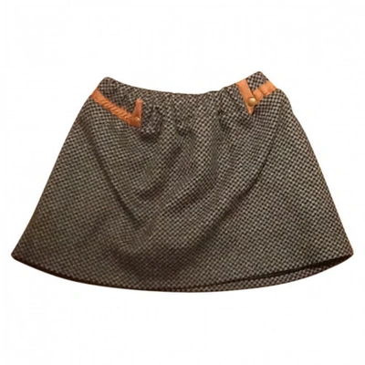 Pre-owned Roseanna Grey Wool Skirt
