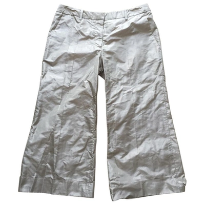 Pre-owned Alexander Mcqueen Silver Silk Shorts