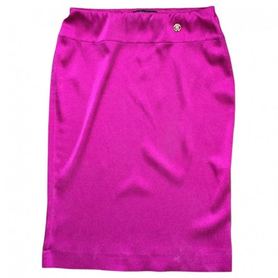 Pre-owned Roberto Cavalli Pink Silk Skirt