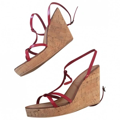 Pre-owned Marella Red Leather Sandals