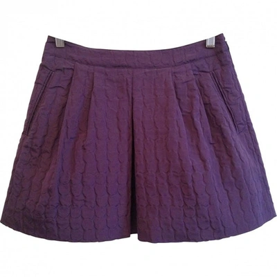 Pre-owned Prada Purple Silk Skirt