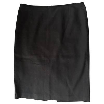 Pre-owned Elie Tahari Black Linen Skirt