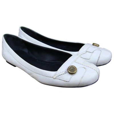 Pre-owned Givenchy White Leather Ballet Flats