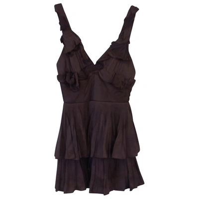 Pre-owned Bcbg Max Azria Brown Polyester Dress