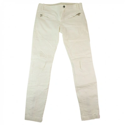 Pre-owned Dondup White Cotton Trousers
