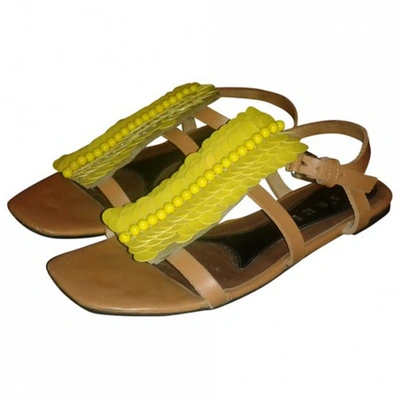 Pre-owned Marni Yellow Leather Sandals
