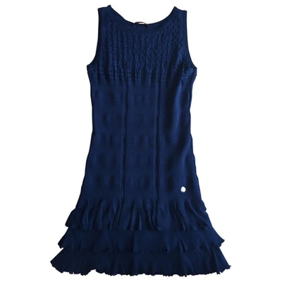 Pre-owned Roberto Cavalli Blue Viscose Dress