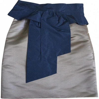 Pre-owned Chloé Camel Silk Skirt